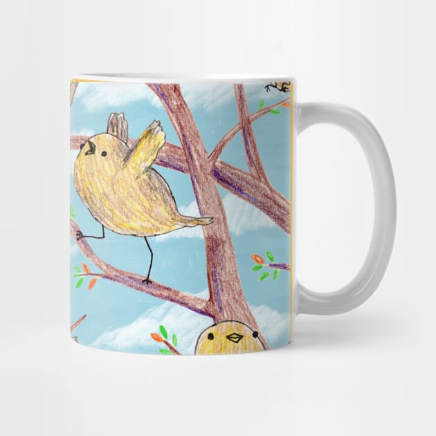 Yellow Birds in a Tree by Sophie Corrigan